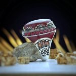 خاتم عقيق أحمر يمني فاخر