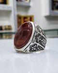 خاتم عقيق يمني ملكي - تحفة فاخرة من الطبيعة